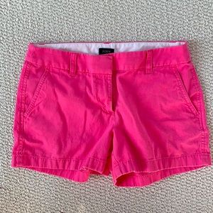 Highlighter Pink J Crew Shorts